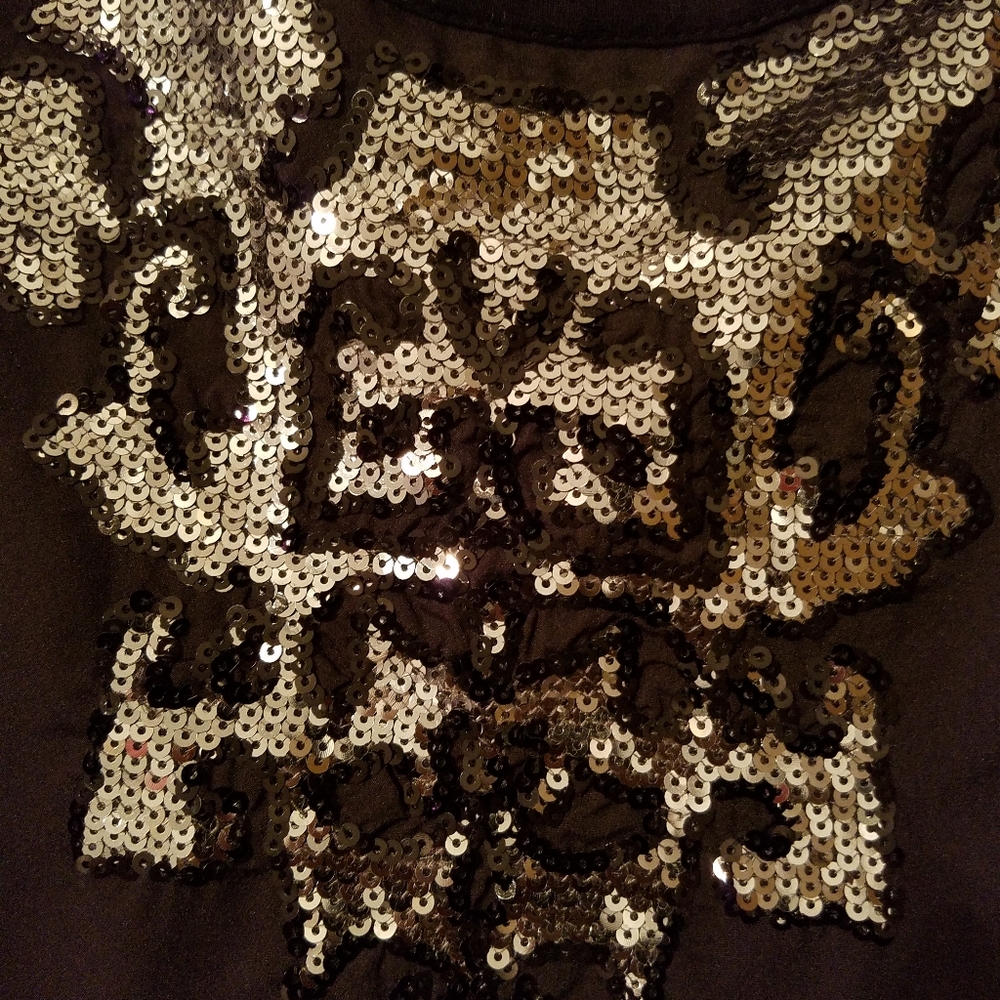 Lane Bryant Black sequins blouse
